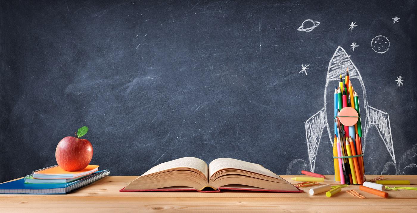 A classroom blackboard